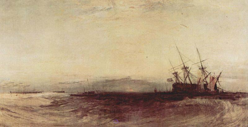 Joseph Mallord William Turner Ein gestrandetes Schiff Spain oil painting art